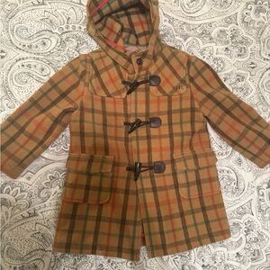 Daks Tattersal Hooded Kids Coat